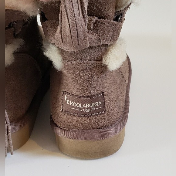 Koolaburra by Ugg Jaelyn Mini Gray/Brown Suede Boot - Picture 8 of 12